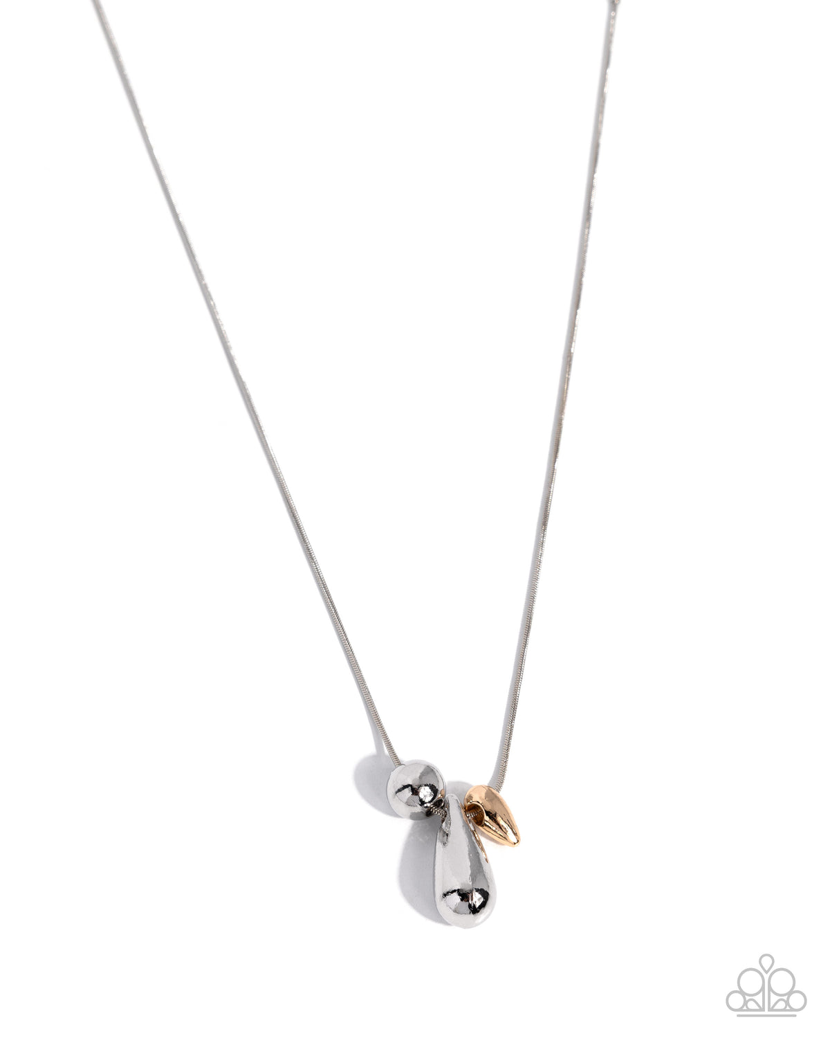 Mismatched Trio silver and gold beaded necklace by Paparazzi Accessories