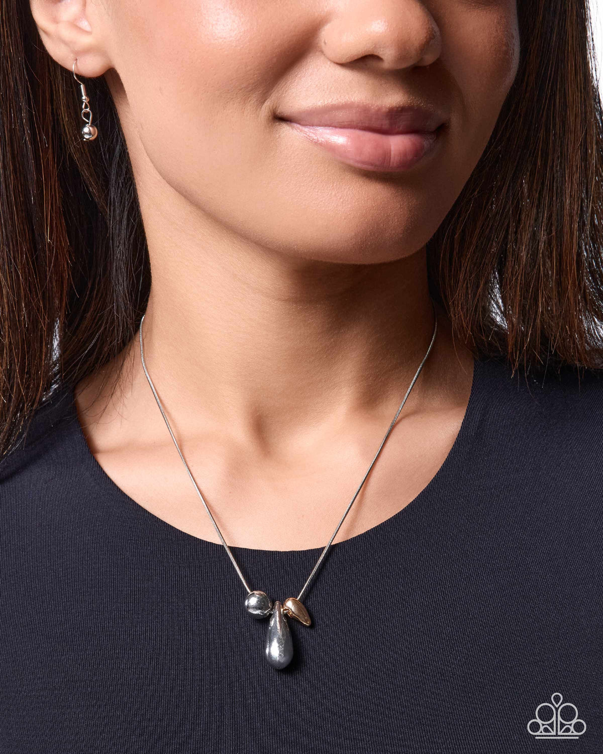 Mismatched Trio silver and gold beaded necklace by Paparazzi Accessories