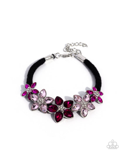 Floral Etiquette pink multicolor gem flower bracelet - Jewelry by Bretta