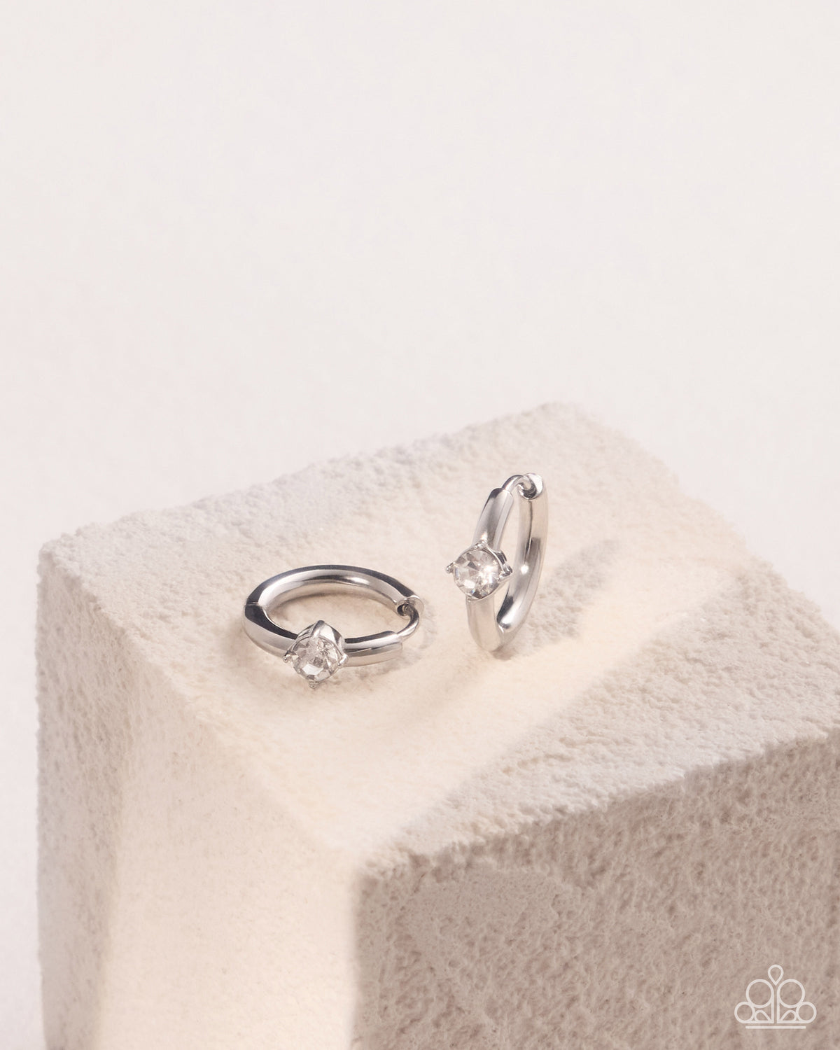Stainless Setup Silver Hoop Earrings | Jewelry by Bretta