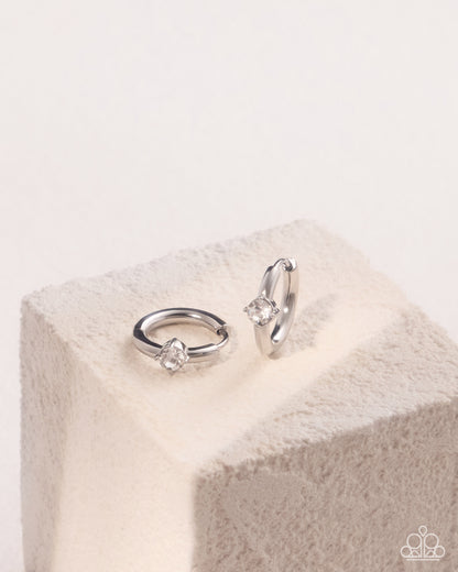 Stainless Setup Silver Hoop Earrings | Jewelry by Bretta