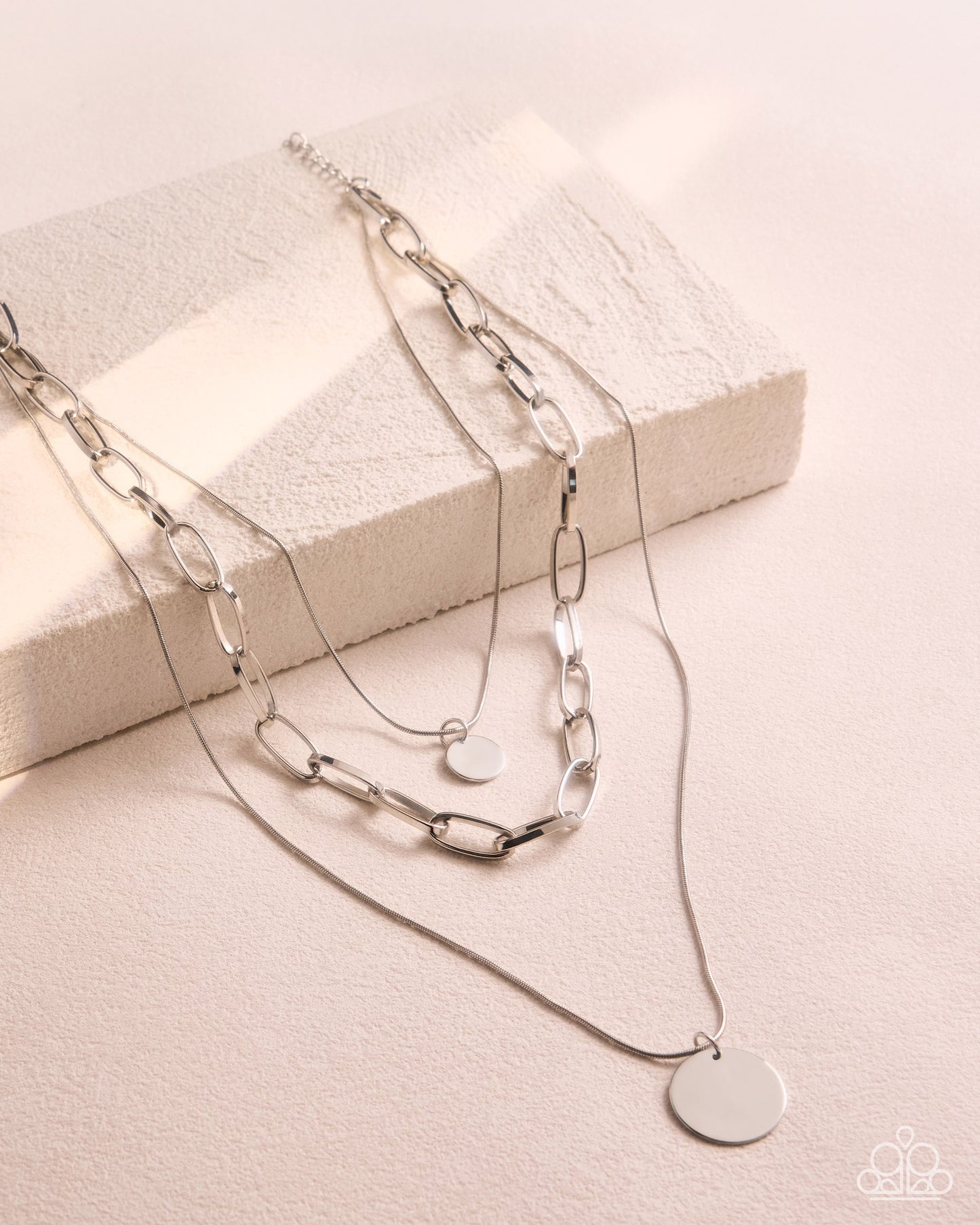 Seize the Status silver necklace with matching earrings set