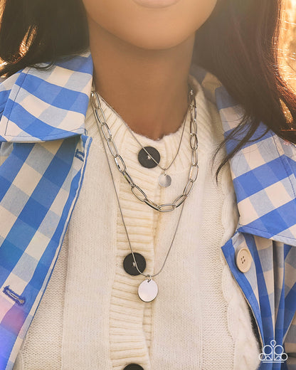Seize the Status silver layered statement necklace product detail
