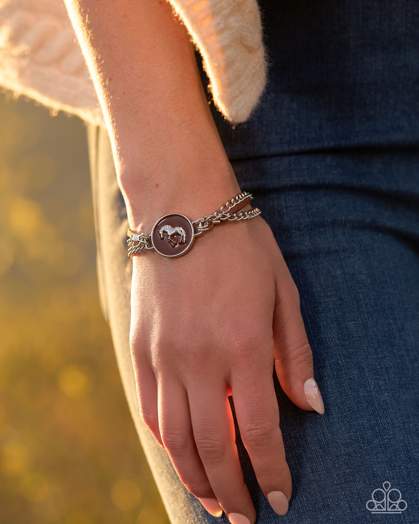 Western Roundup brown western bracelet detail | Jewelry by Bretta
