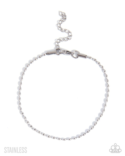 Seamless Standout adjustable stainless steel silver bracelet