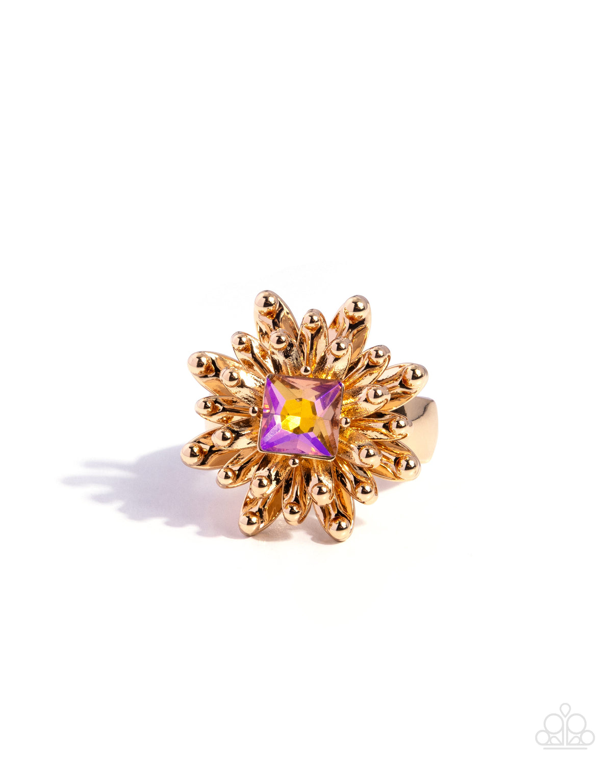 Deafening Dazzle orange rhinestone stretch ring by Paparazzi Accessories