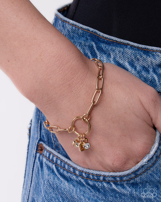 Totally Talented yellow rhinestone bracelet detail view