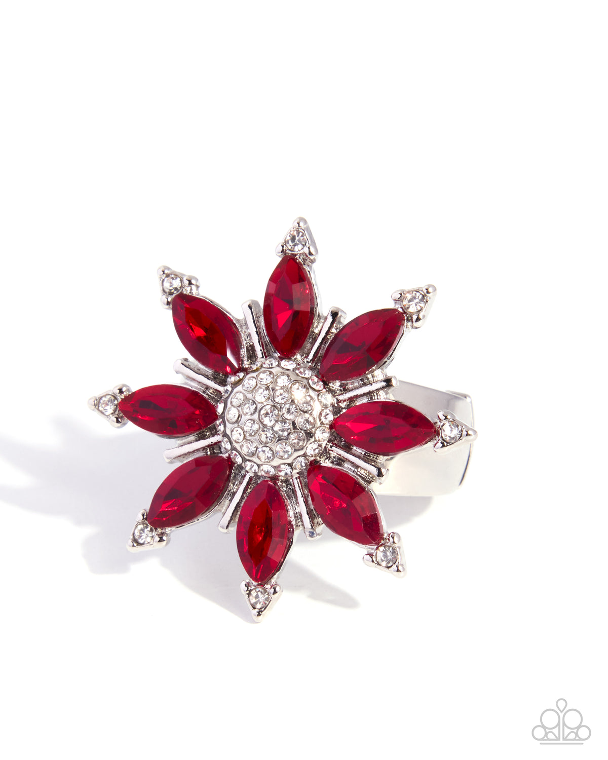 Visceral Whimsy Red Floral Ring | Jewelry by Bretta