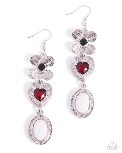Crafted Cameo - Multi Cameo Dangle Earrings by Paparazzi Accessories at Jewelry by Bretta