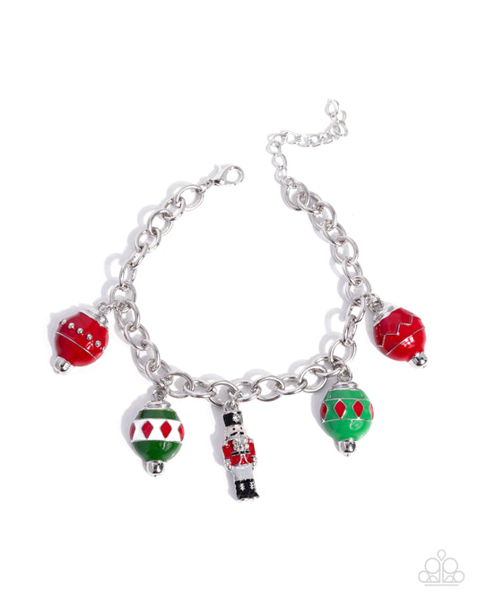 Under The Tree Multi Christmas Charm Bracelet by Paparazzi Accessories