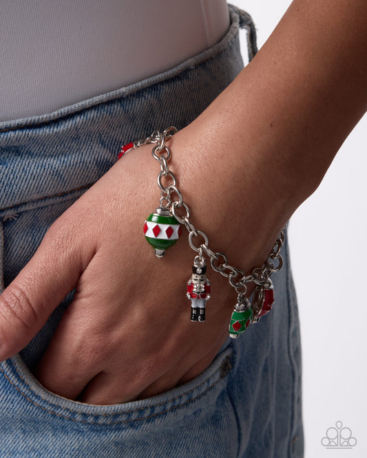 Under The Tree Multi Christmas Charm Bracelet by Paparazzi Accessories