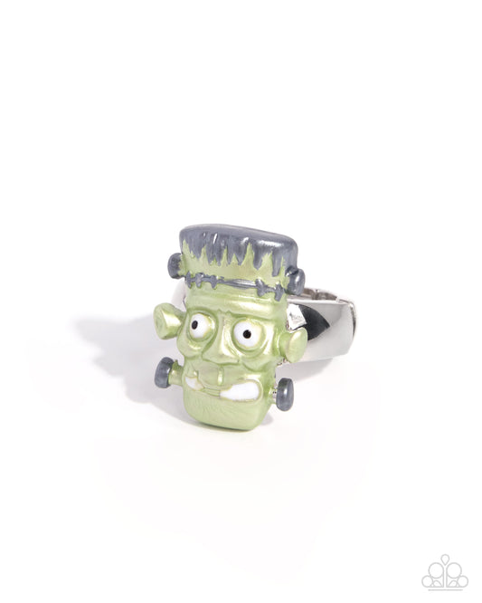 Paparazzi Frankenstein Fashion Green ring - product image 1