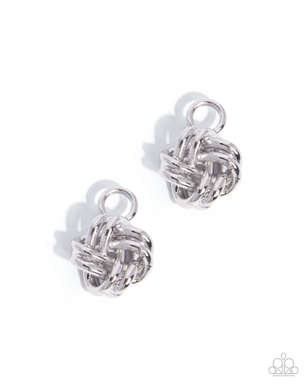 Tousled Time silver earring charms by Paparazzi Accessories