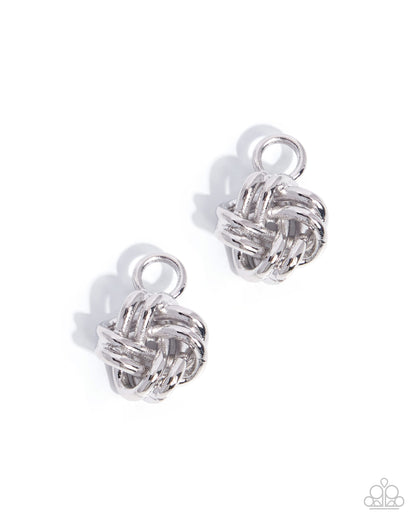 Tousled Time silver earring charms by Paparazzi Accessories