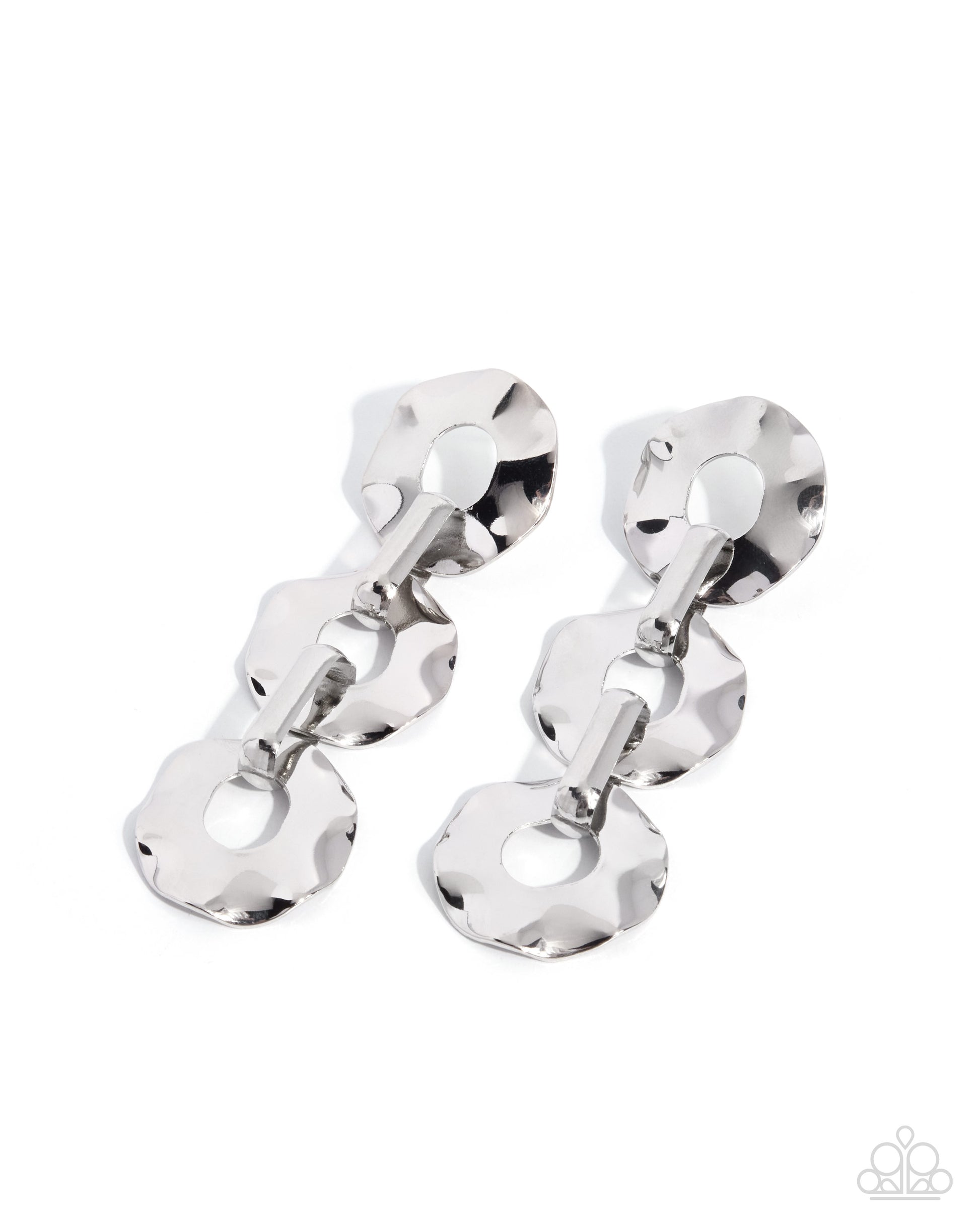 Poised Premiere hammered silver statement earrings
