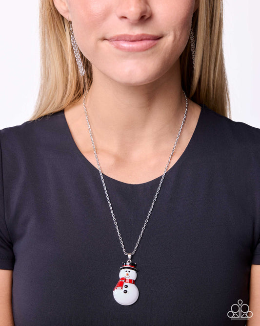 Snowman Style Multicolor Pendant Necklace by Paparazzi Accessories at Jewelry by Bretta - product photo 1