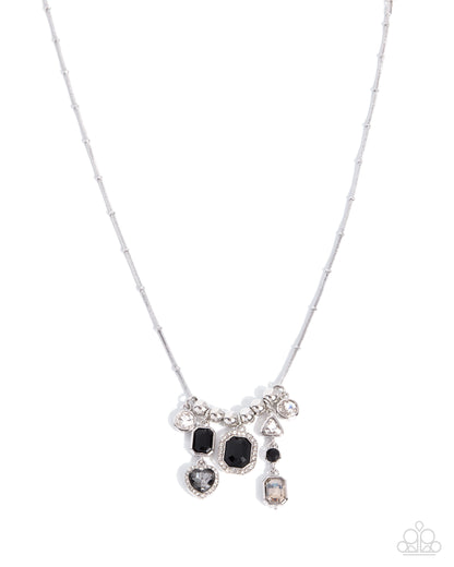 Charming Cadenza Black Smoky Gem Necklace by Paparazzi Accessories