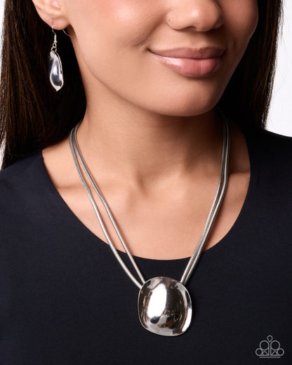 Longitudinal Legacy layered silver snake chain necklace alternate view