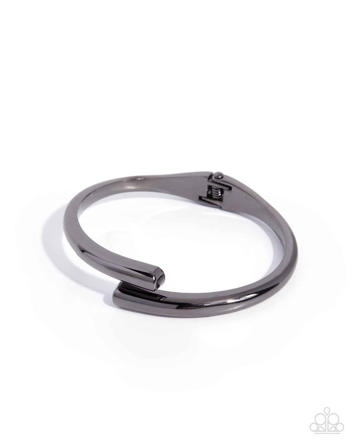 Confident Credit Black Gunmetal Cuff Bracelet by Paparazzi Accessories