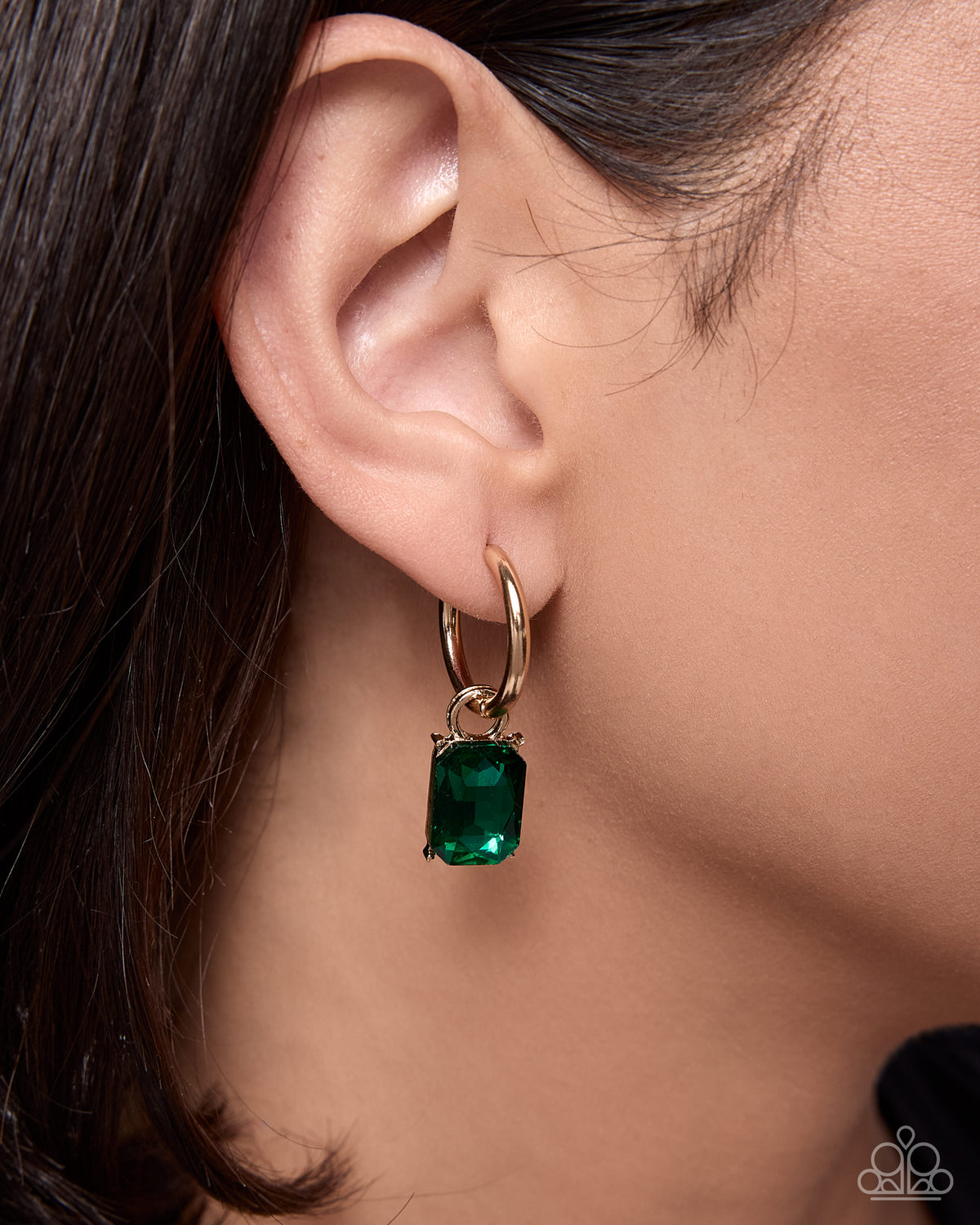 Memorable Model green earring charms alternate view