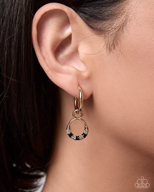 Blissful Bling Black and Gold Earring Charms - Paparazzi Accessories at Jewelry by Bretta