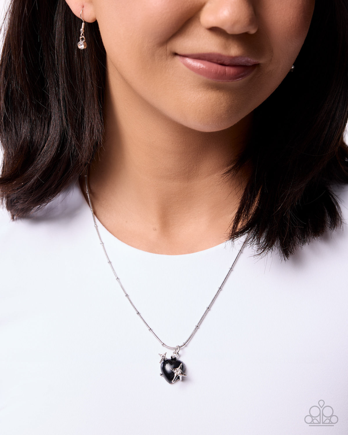 Relaxed Romantic celestial heart necklace detail
