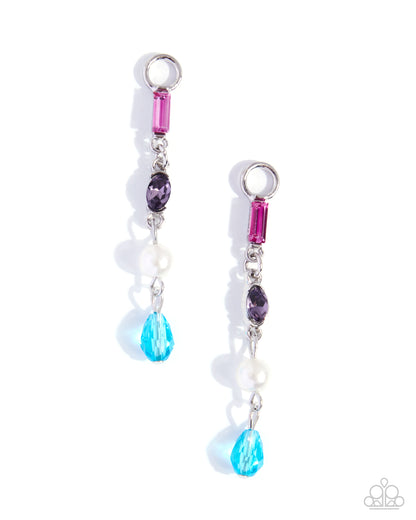 Poised Paradox multicolor earring charms by Paparazzi Accessories at Jewelry by Bretta - view 1