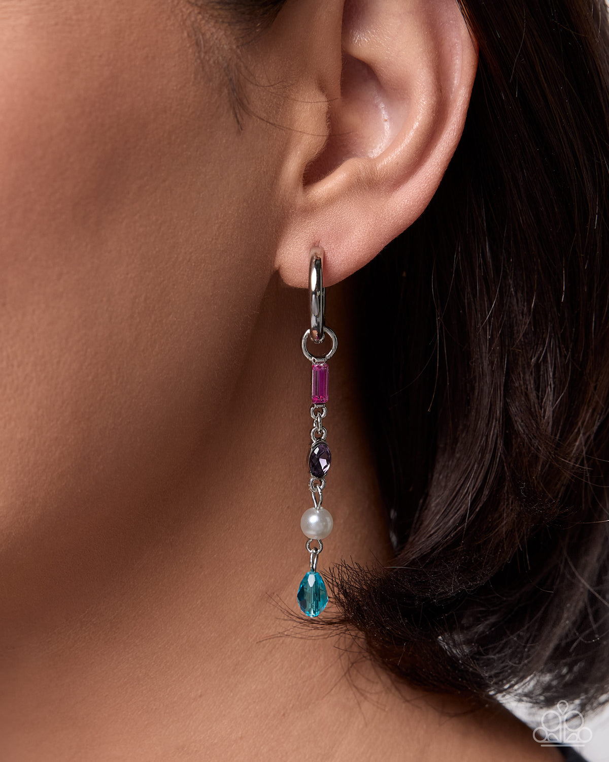 Poised Paradox multicolor earring charms by Paparazzi Accessories at Jewelry by Bretta - view 2