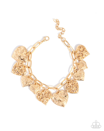 Filigree Feeling Gold Heart Charm Bracelet | Jewelry by Bretta — photo 2