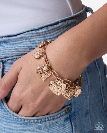Filigree Feeling Gold Heart Charm Bracelet | Jewelry by Bretta — photo 1