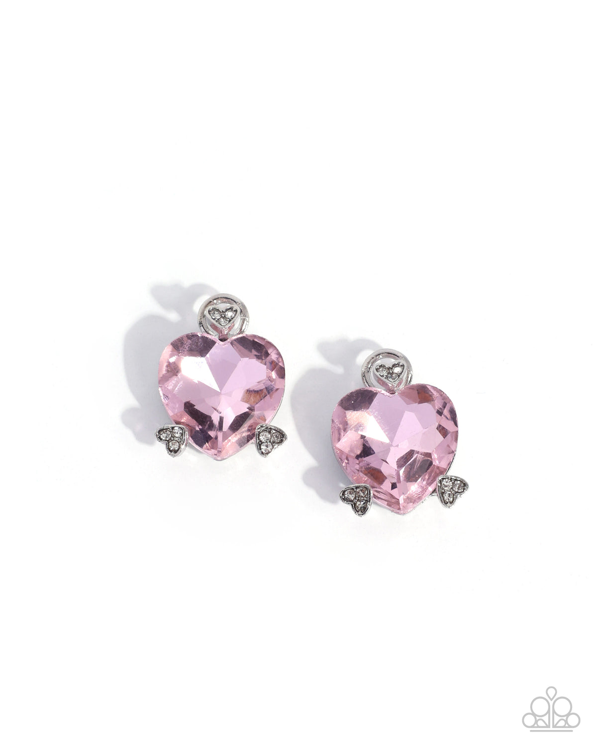 Darling Date Pink Heart Earring Charms - Paparazzi Accessories at Jewelry by Bretta