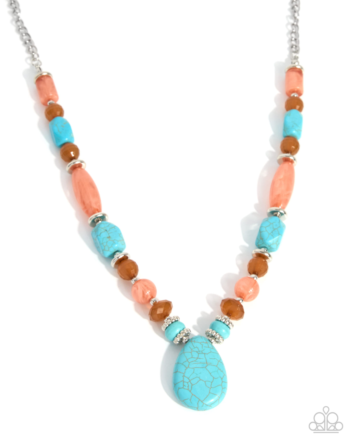 Stony Suite Blue Turquoise Teardrop Statement Necklace | Jewelry by Bretta — photo 3