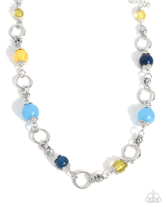 Park Day Blue Beaded Silver Necklace | Jewelry by Bretta