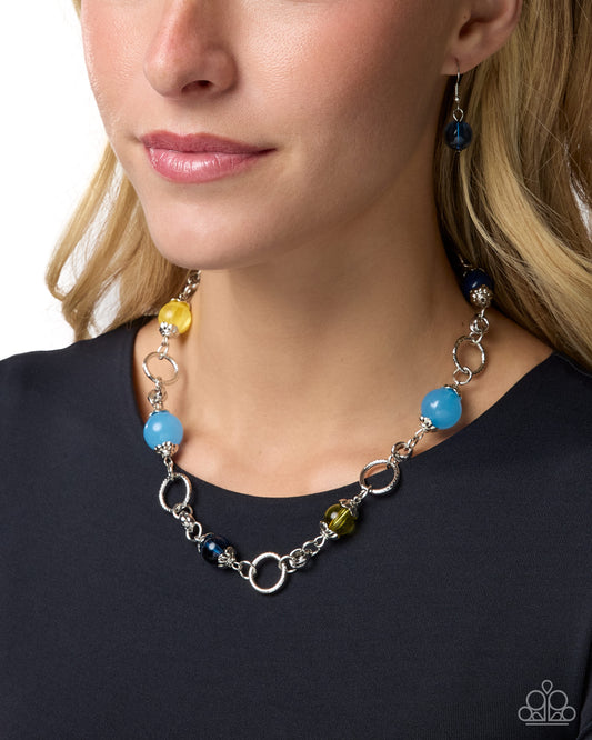 Park Day Blue Beaded Silver Necklace | Jewelry by Bretta