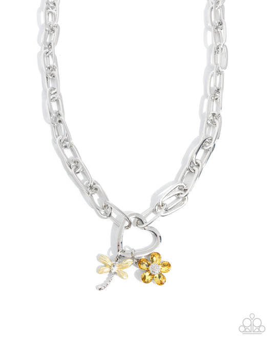 Dragonfly Dependence - Yellow Dragonfly Charm Necklace | Jewelry by Bretta