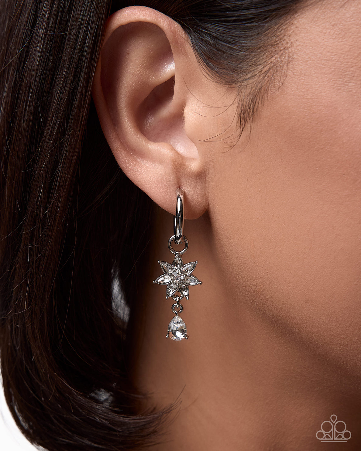 Pursuing Polish White Floral Earring Charms by Paparazzi Accessories - view 2