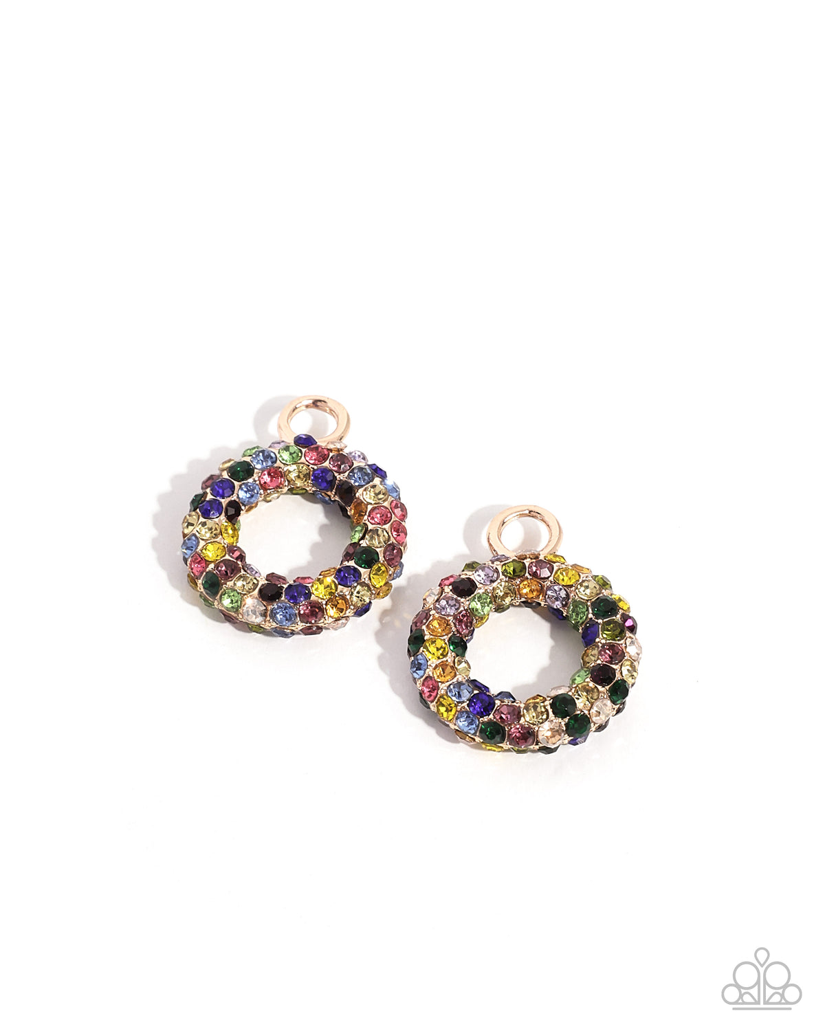 Changeable Craze - Multi Rhinestone Hoop Earrings by Paparazzi Accessories - Jewelry by Bretta - photo 1