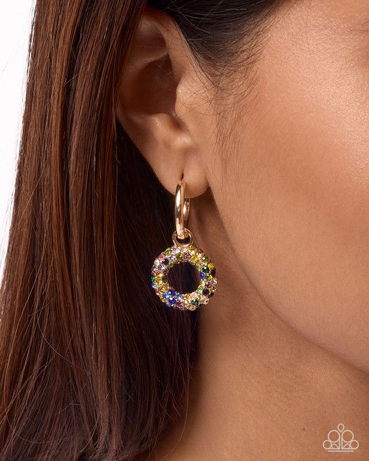 Changeable Craze - Multi Rhinestone Hoop Earrings by Paparazzi Accessories - Jewelry by Bretta - photo 2