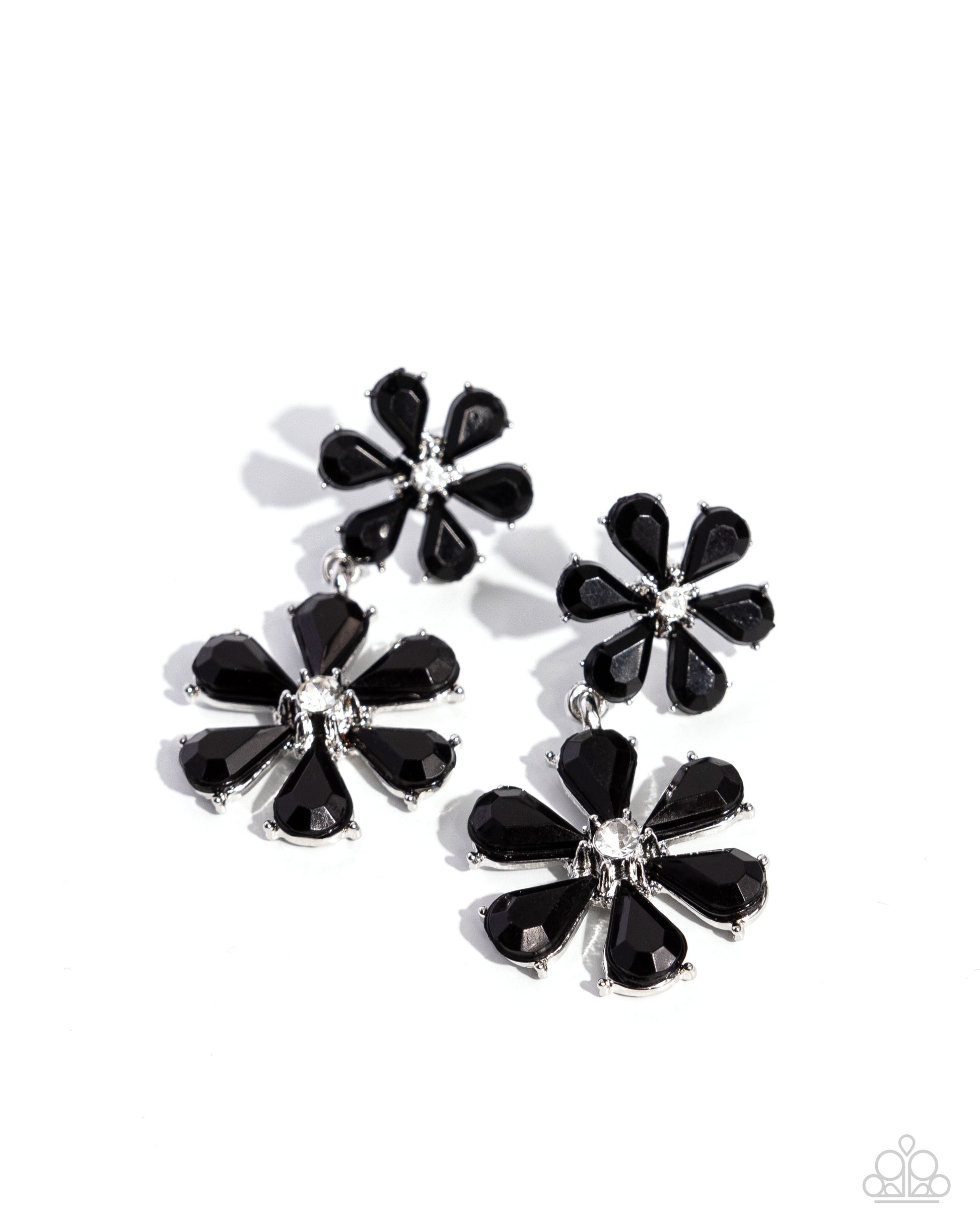 A Blast of Blossoms Black Earrings - Jewelry by Bretta