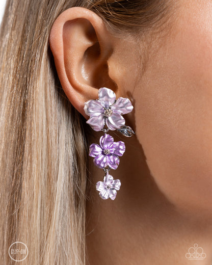 Balanced Bouquet Purple Earrings - Jewelry by Bretta