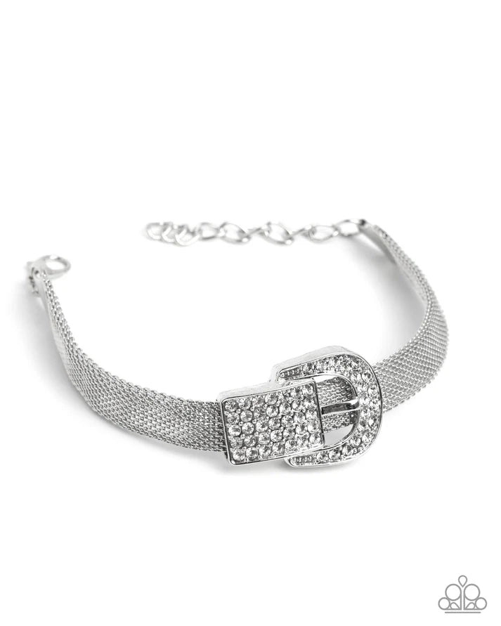 Boldly Buckled White Bracelet - Jewelry by Bretta