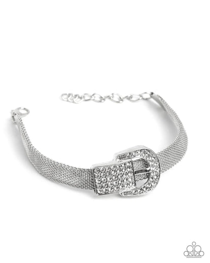 Boldly Buckled White Bracelet - Jewelry by Bretta