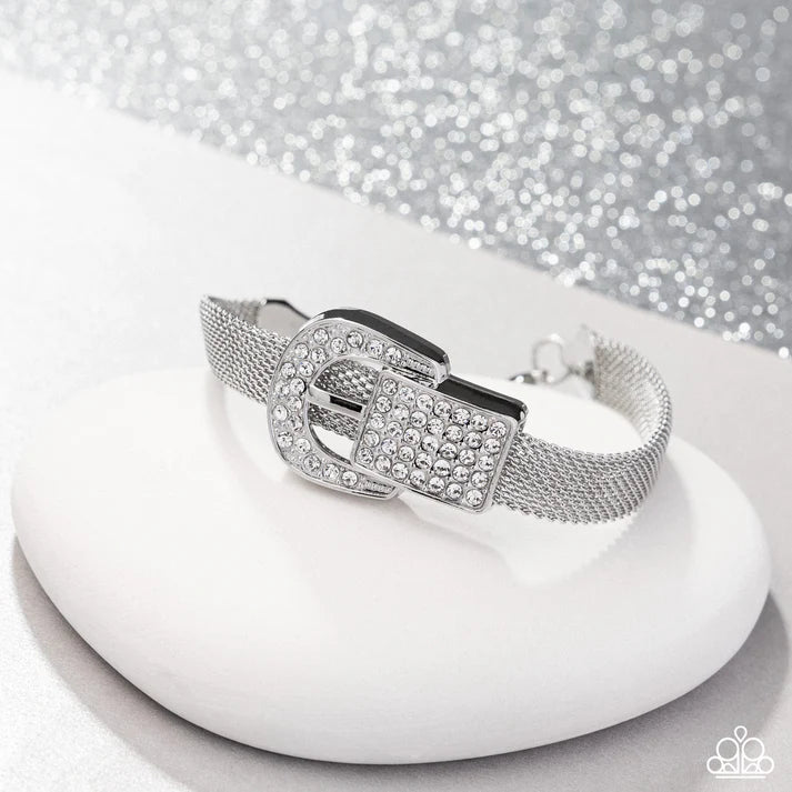 Boldly Buckled White Bracelet - Jewelry by Bretta