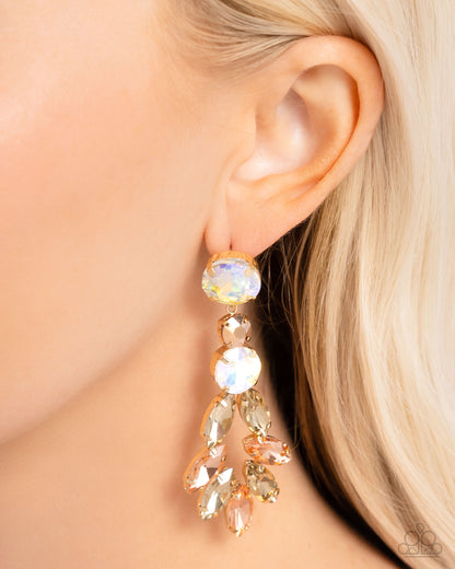 Cascading Cache Gold Earrings - Jewelry by Bretta