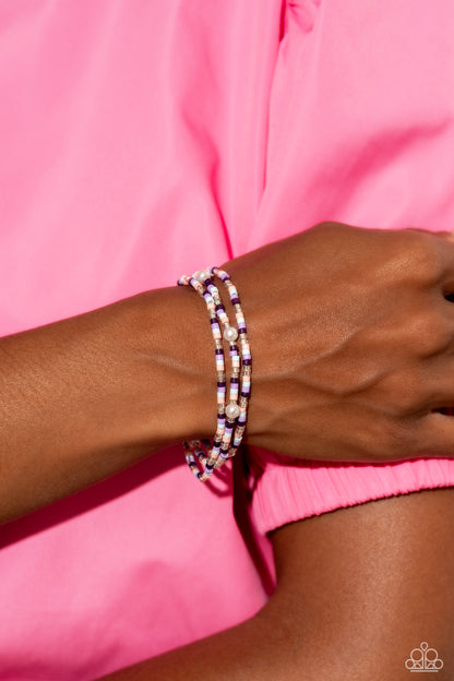 Colorblock Cache - Purple Bracelet - Jewelry by Bretta