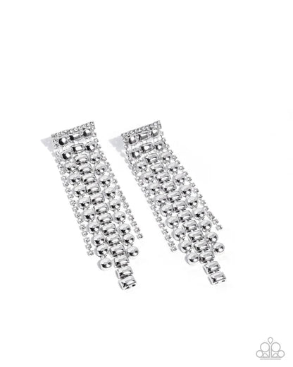 Pair of earrings with colorful heart pattern on a white background