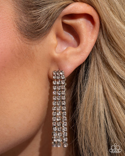Delicate Daydream White Earrings - Jewelry by Bretta