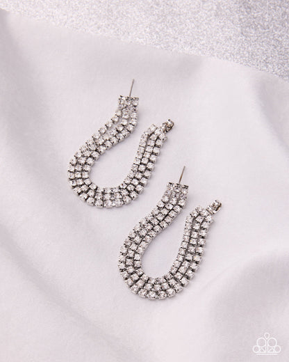Delicate Daydream White Earrings - Jewelry by Bretta
