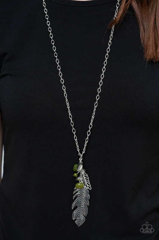 Feather Flair Green Necklace - Jewelry by Bretta