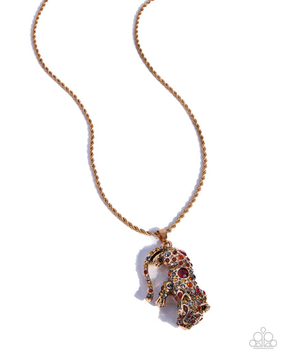 Gold leopard neclace